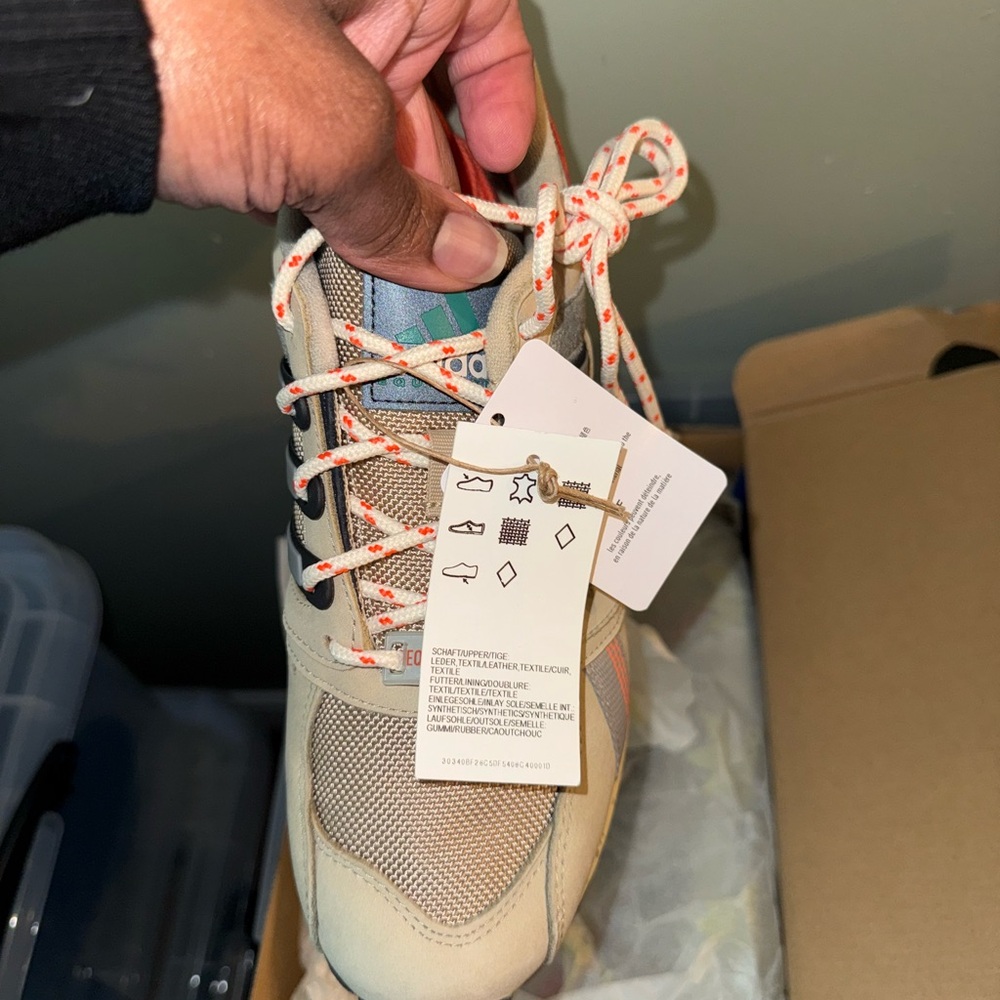 Adidas Tan and Orange Athletic Shoes - Picture 2 of 3